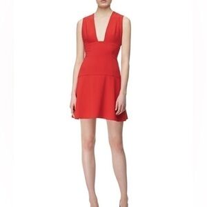 THAKOON ADDITION 4 Sleeveless Plunging Open-Front Dress